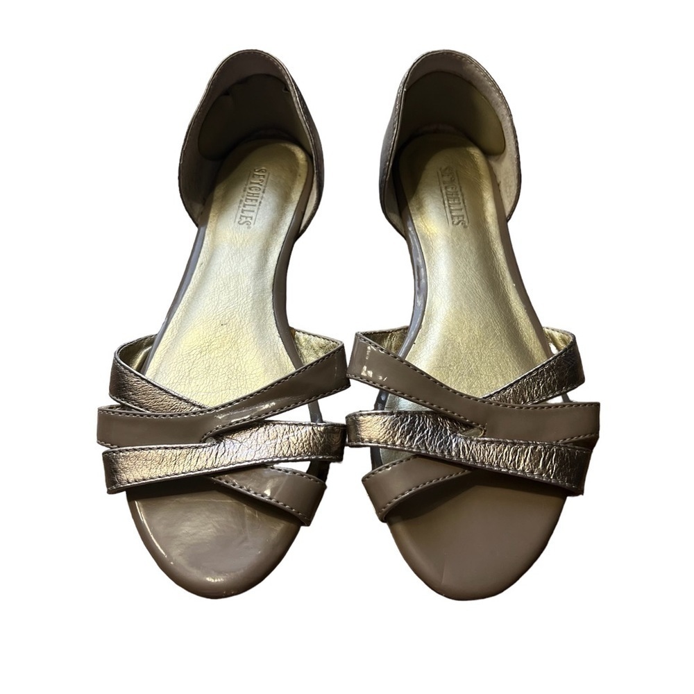 SEYCHELLES Metallic Strappy D’orsay Flats Size 6.5